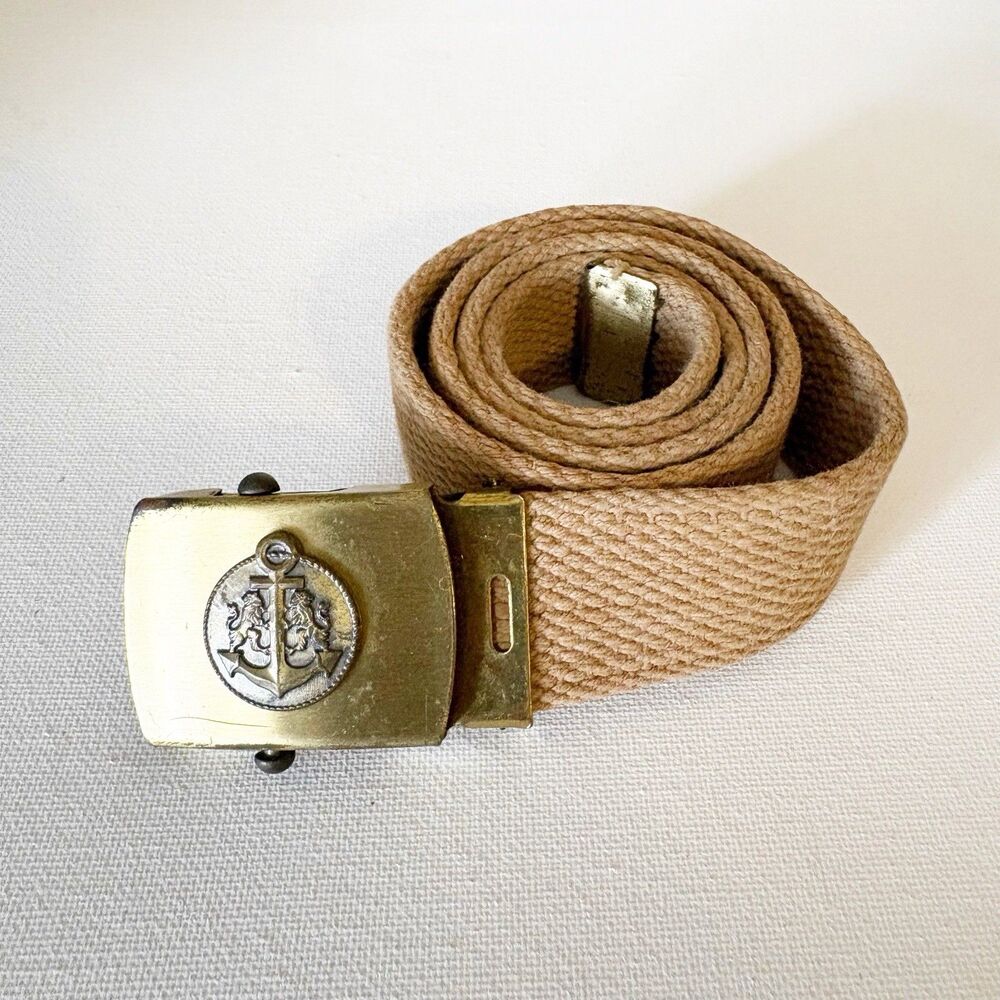 Merit Brass Navy USN Military Sailor Aviation Scpo Uss Vet Cpo Vtg Belt Buckle